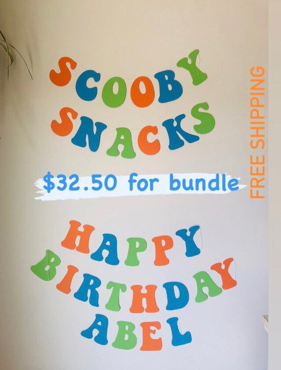 Banniere Scooby Doo Happy Birthday Etsy