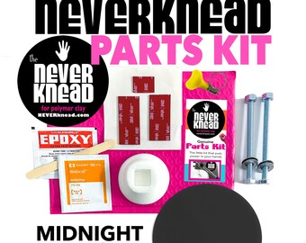 Knead Polymer Clay the Easy Way! NEVERknead Tool DIY Black Parts Kit Conditions Clay Fast Sculpey Fimo Kato Cernit Pavelka + Doll Sculpting