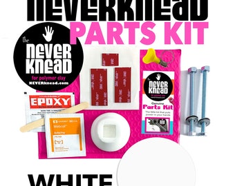 WHY hand-knead your polyclay?? Knead Polymer Clay the Easy Way w/NEVERknead Conditioning Parts Kit White - Sculpey Fimo Pavelka +Doll Sculpt