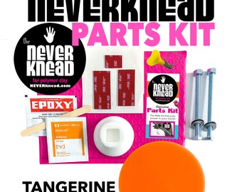 Knead Polymer Clay the Easy Way w/ NEVERknead Conditioning Tool DIY Parts Kit - Orange - Sculpey Fimo Kato Cernit Pavelka + Doll Making