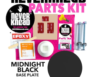 Knead Polymer Clay the Easy Way! NEVERknead Tool DIY Black Parts Kit Conditions Clay Fast Sculpey Fimo Kato Cernit Pavelka + Doll Sculpting