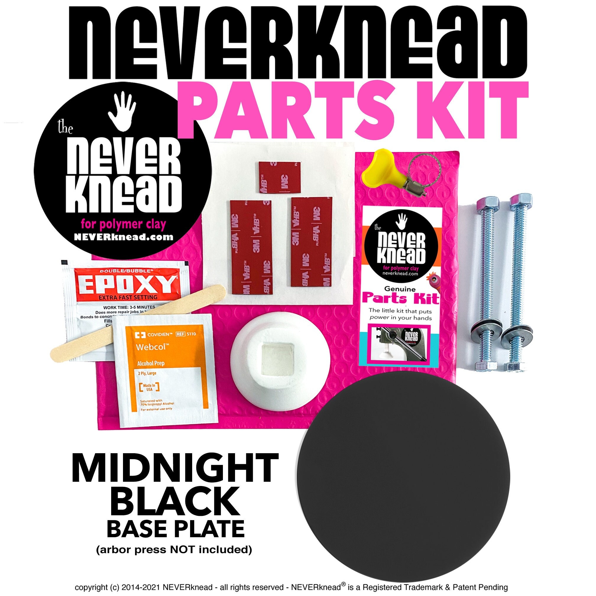 Knead Polymer Clay the Easy Way! NEVERknead Tool DIY Black Parts Kit Conditions Clay Fast Sculpey Fimo Kato Cernit Pavelka + Doll Sculpting