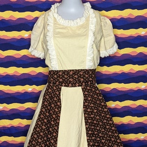 Vintage Handmade Western Dress with Removable Apron