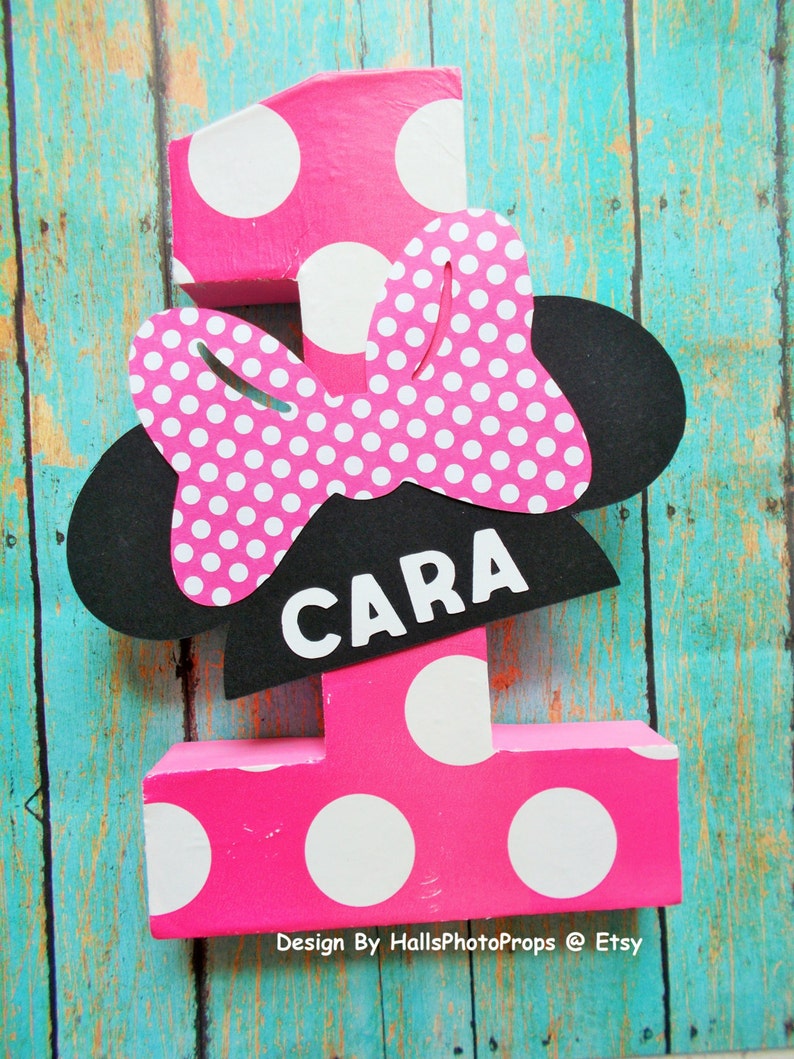 Minnie Mouse Centerpiece Pink Birthday Number Mickey Mouse Baby Blue Cake Smash First Birthday Personalized Baby Shower Nursery Decoration Centerpieces Table Decor Home Living Stokfella Com
