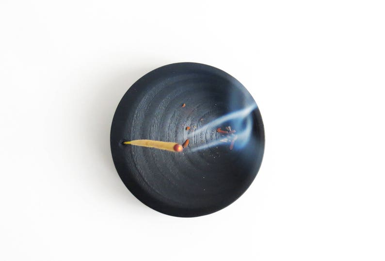 Incense stick holder black Etsy