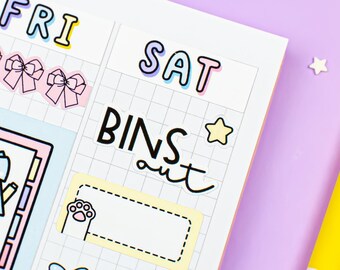 Bins Out PRINTABLE Script Planner Stickers, Trash Day, Take Out The Trash, Chores Stickers