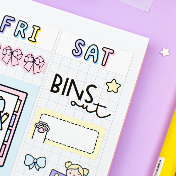 Bins Out PRINTABLE Script Planner Stickers, Trash Day, Take Out The Trash, Chores Stickers