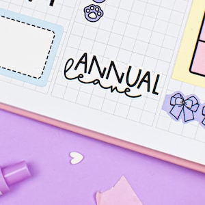 Jahresurlaub PRINTABLE Script Planner Sticker