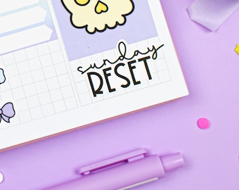 Sunday Reset PRINTABLE Script Planner Stickers