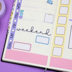 Weekend Banner AFDRUKBARE Script Planner Stickers