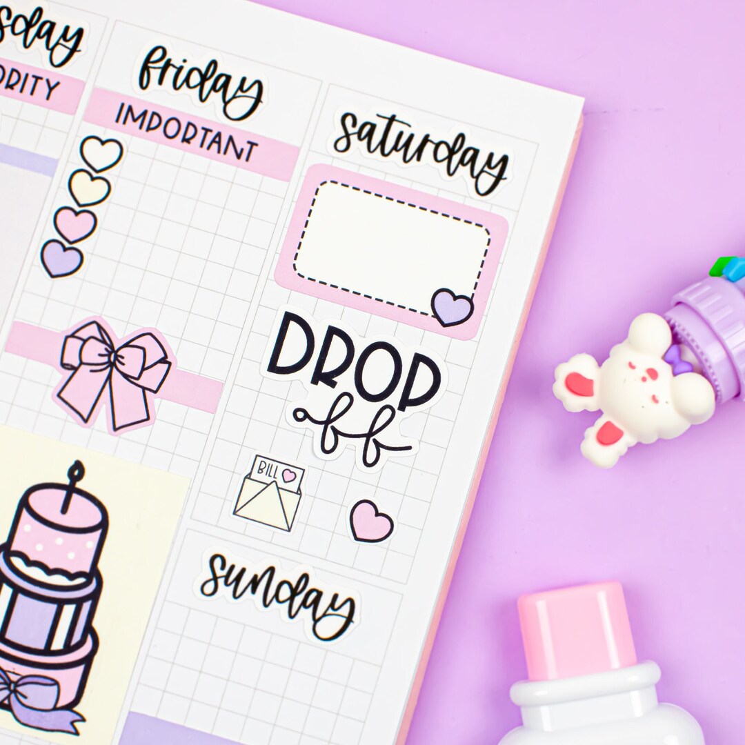 Drop off PRINTABLE Script Planner Stickers, Parenting Mom Life School ...