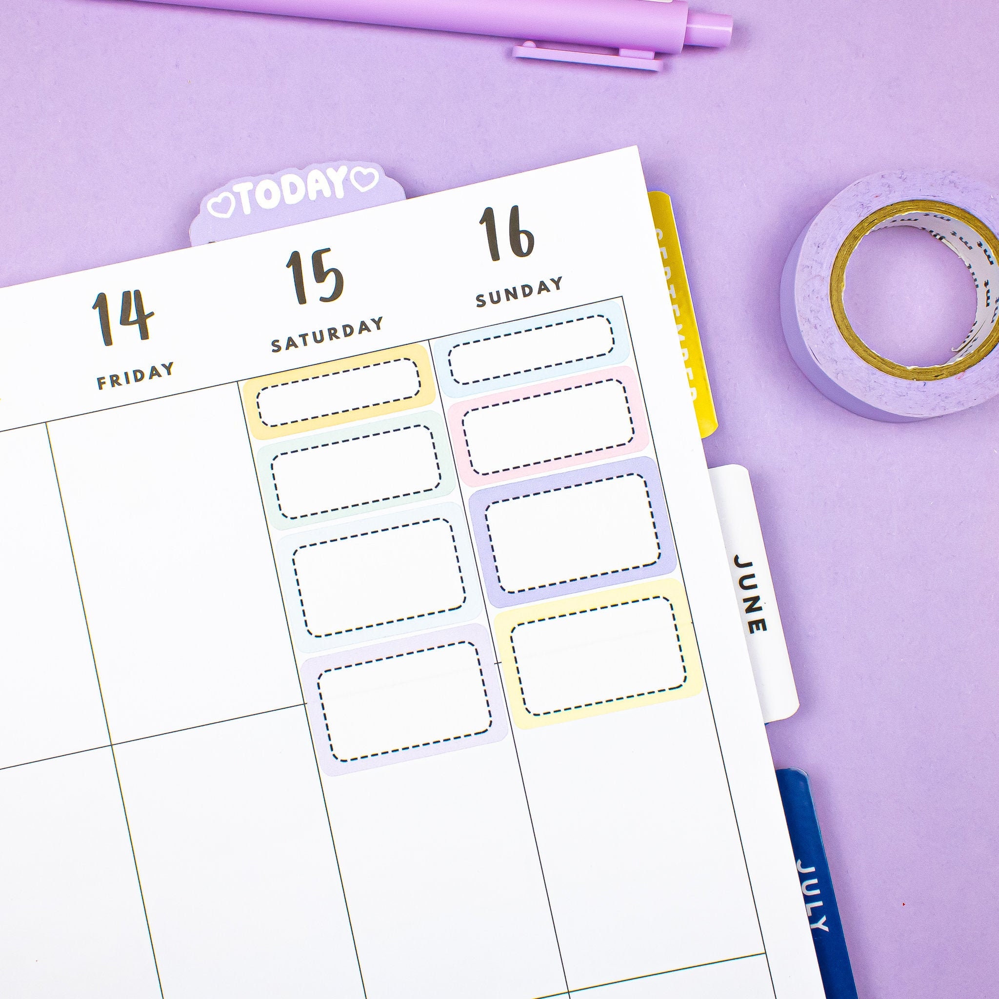 Pastel Quarter and Half Boxes PRINTABLE Planner Stickers / Happy ...