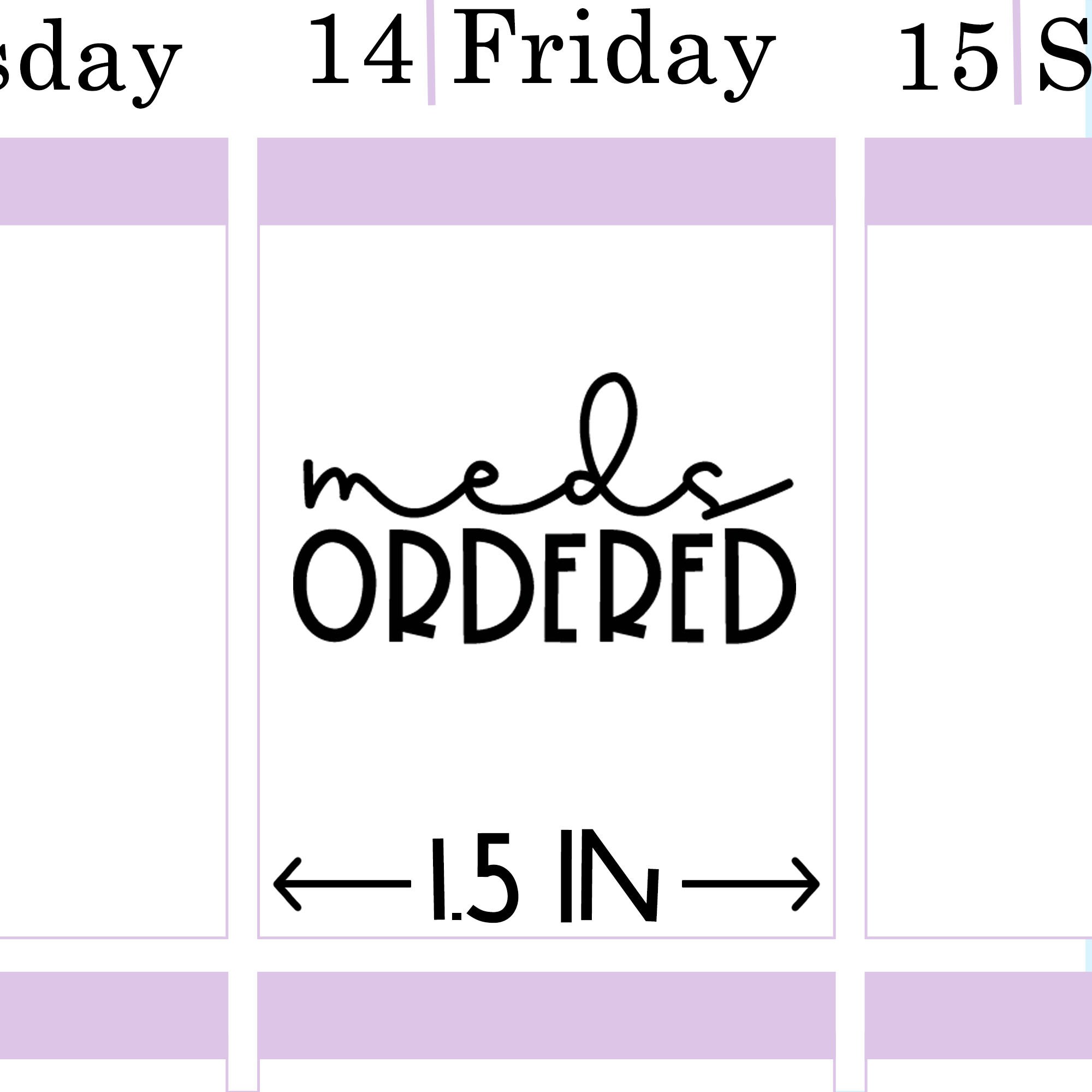 Meds Ordered PRINTABLE Script Planner Stickers, Tracker Reminder ...
