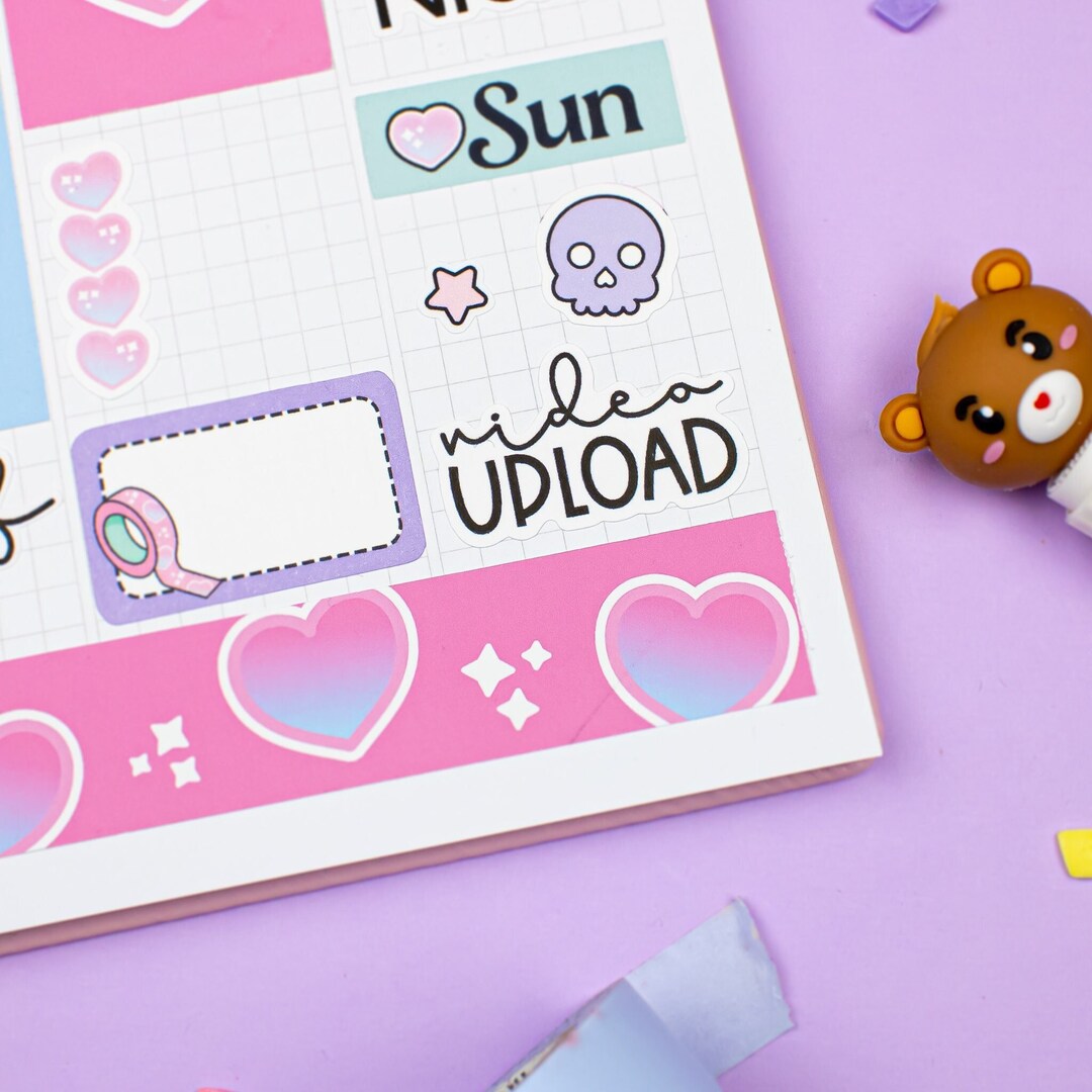 Video Upload PRINTABLE Script Planner Stickers, Functional Work ...