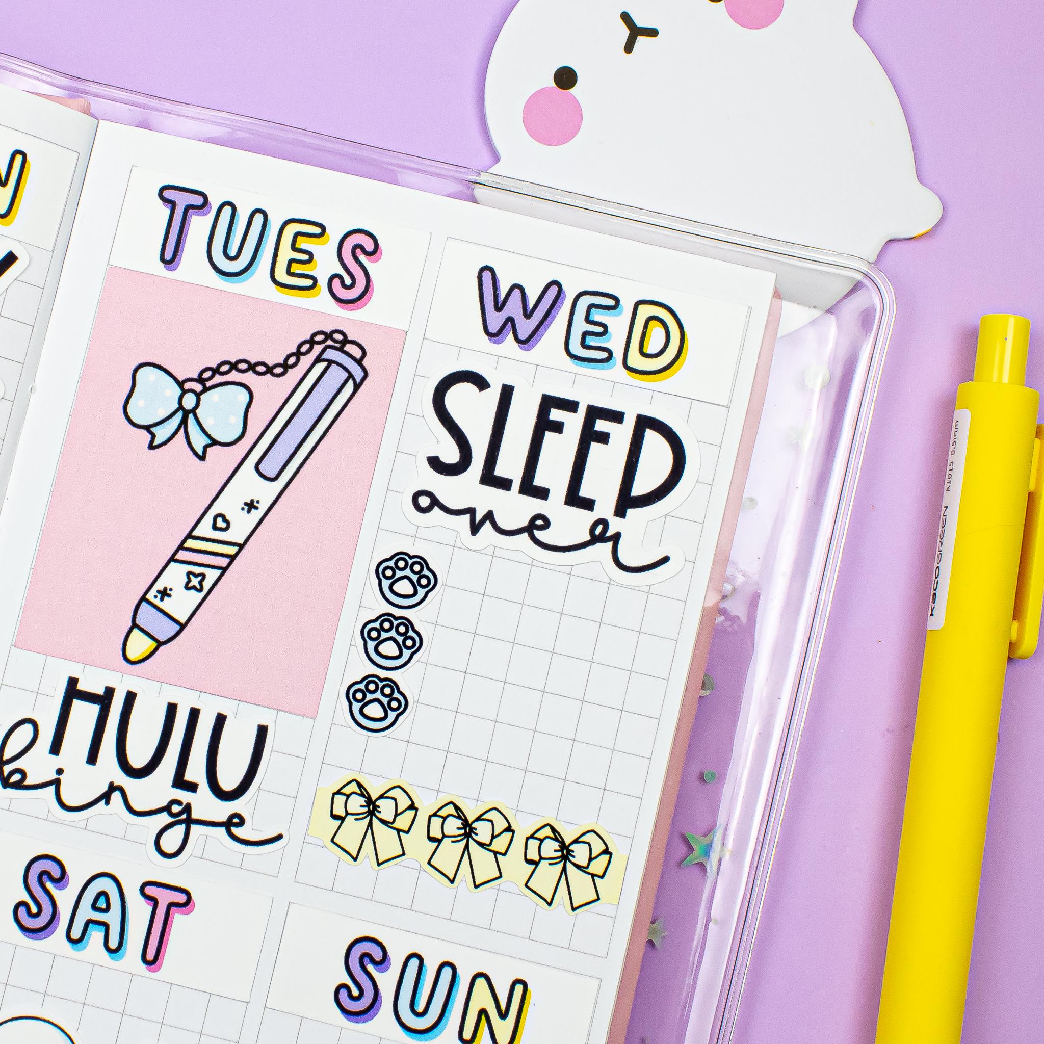 Sleep Over PRINTABLE Script Planner Stickers - Etsy