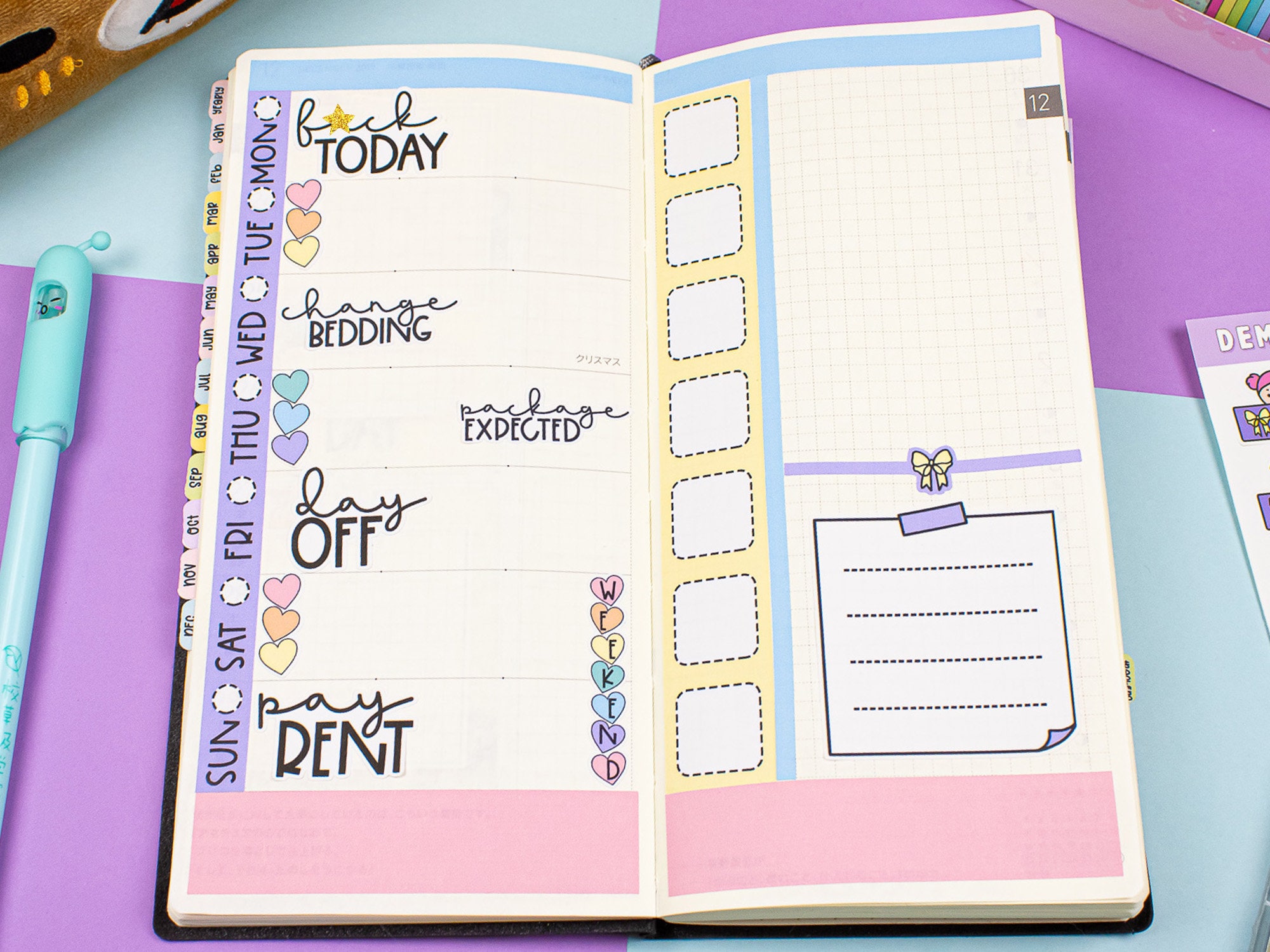 Pay Rent Printable Script Planner Stickers - Etsy