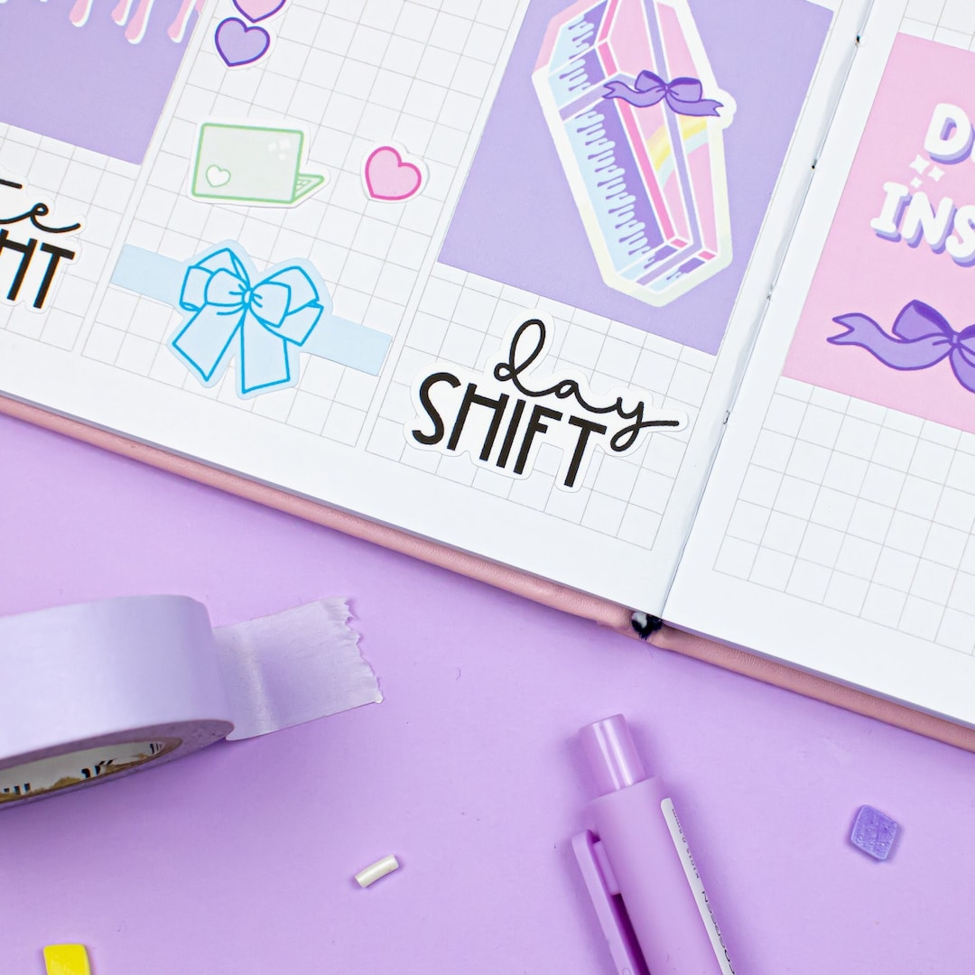 Day Shift PRINTABLE Script Planner Stickers for Work - Etsy