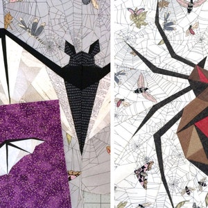 PACCHETTO DI MODELLI - Modelli per patchwork Midnight Bite e Wicked Weaver - Formato PDF