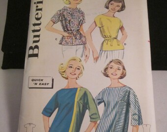 Butterick 9804 Size Medium 14-16 - 1960's Blouse Pattern - Uncut