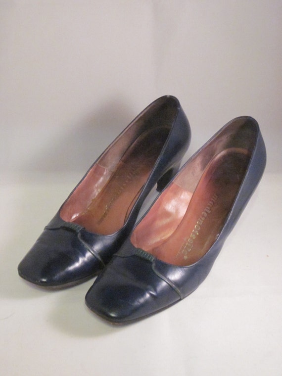 Vintage Mademoiselle The Fashion Shoe - Navy Blue 