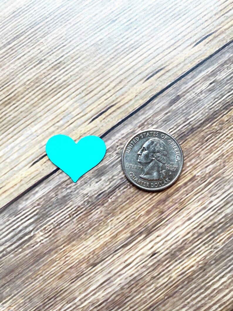 Turquoise Ombre Paper Heart Confetti Paper Confetti Party Decor Table Decor