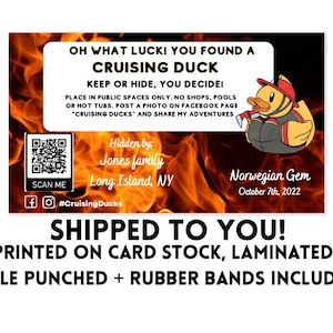 Set of Laminated Custom Cruising Duck Tags: Fire Fighter Edition *SHIPPED to you*