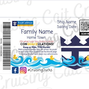 Customized Cruising Duck Tags: Royal Caribbean