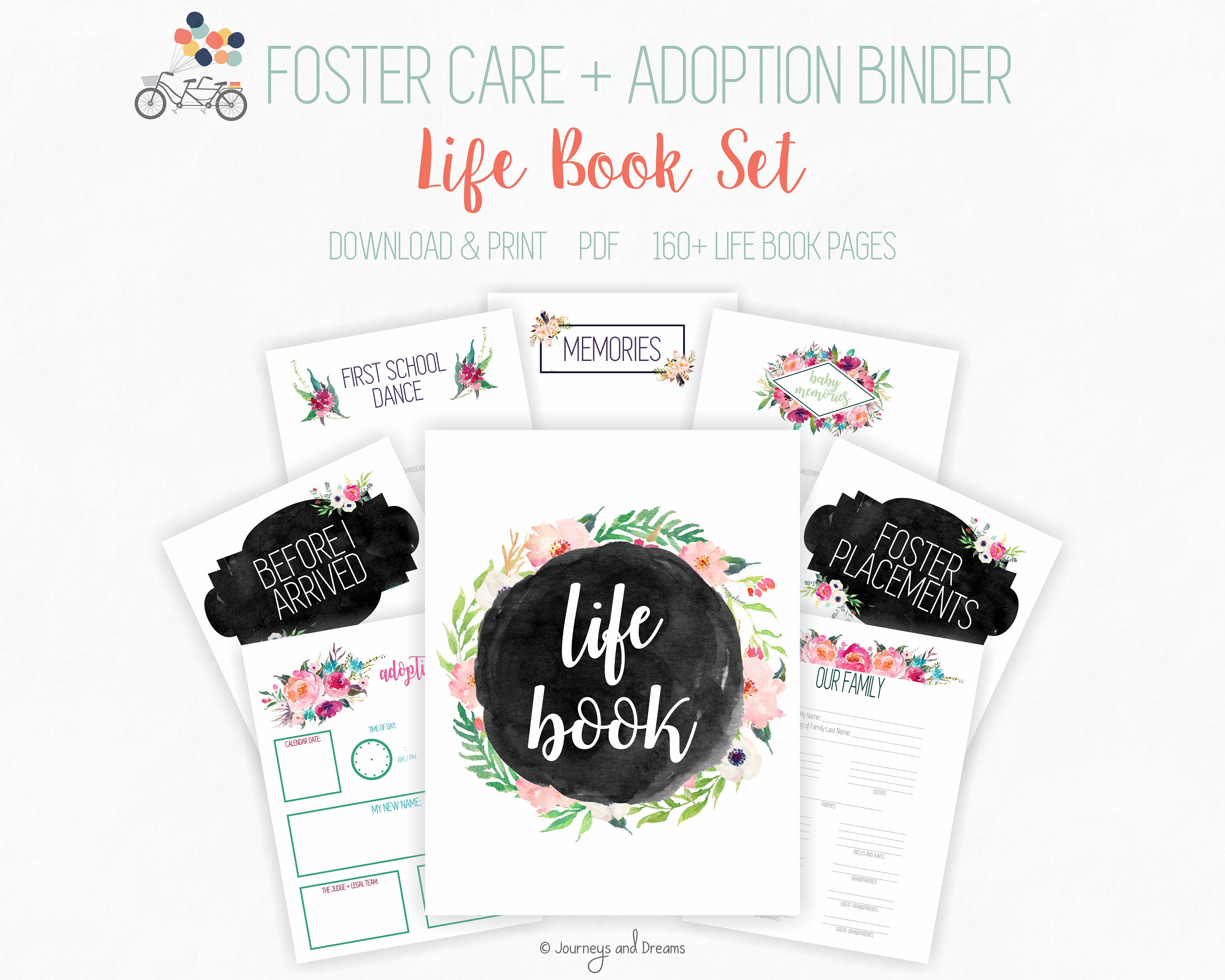 UPDATED Foster Care / Adoption Life Book Binder . 160 Pages Etsy