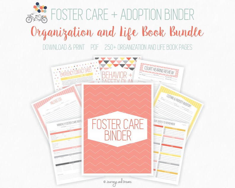 Foster Care / Adoption Bundle Binder . 250 Pages . 8.5 X 11 in ...