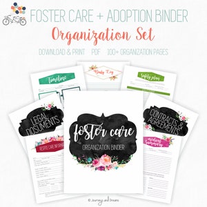 Foster Care / Adoption Organization Binder . 100+ Pages! . 8.5 X 11 in ...