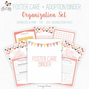 Foster Care / Adoption Organization Binder . 100+ Pages! . 8.5 X 11 in ...
