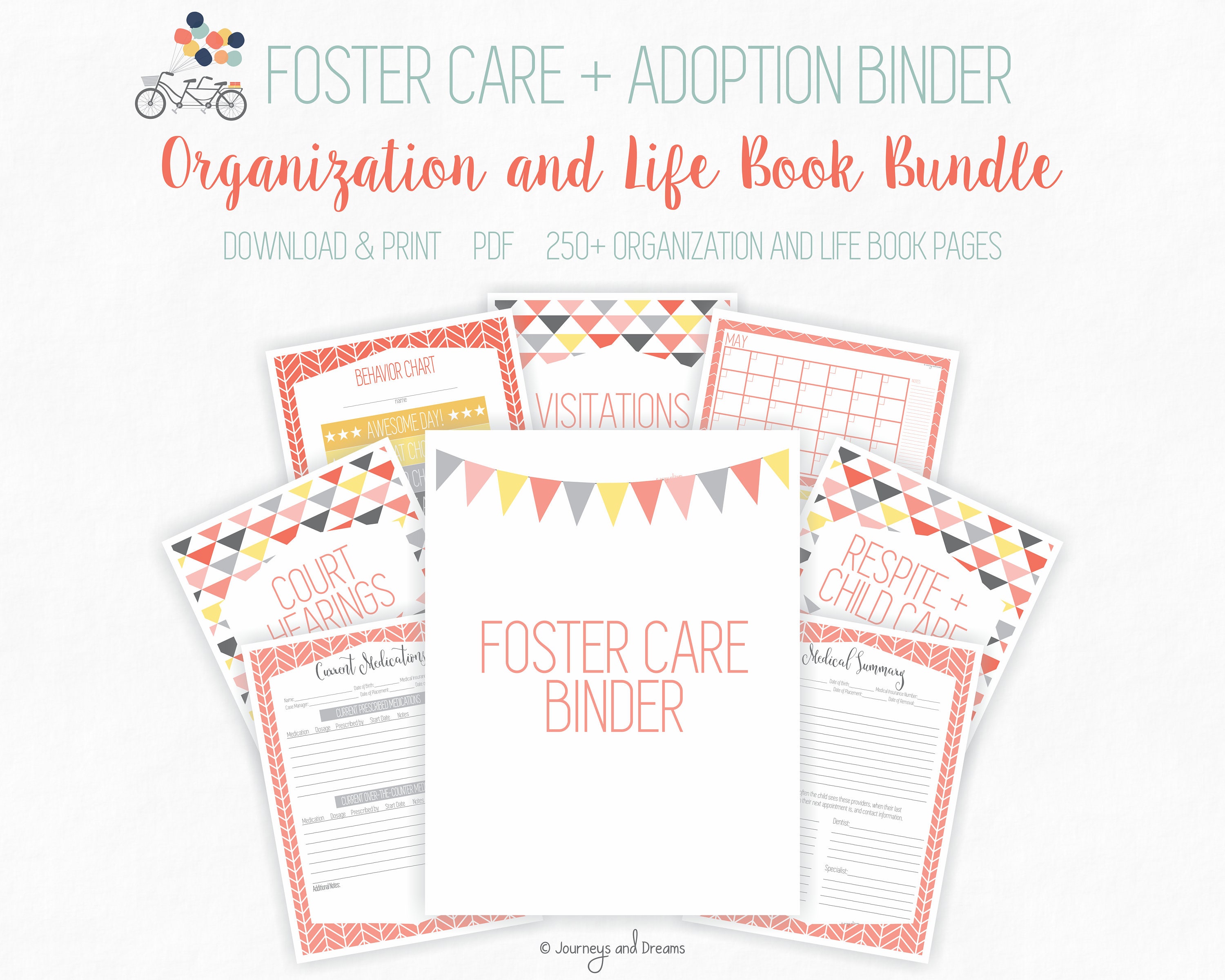 Foster Care / Adoption Bundle Binder . 250 Pages . 8.5 X 11 in ...