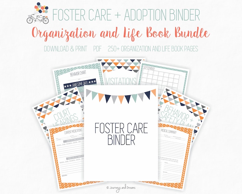 Foster Care / Adoption Bundle Binder . 250+ Pages! . 8.5 X 11 in ...