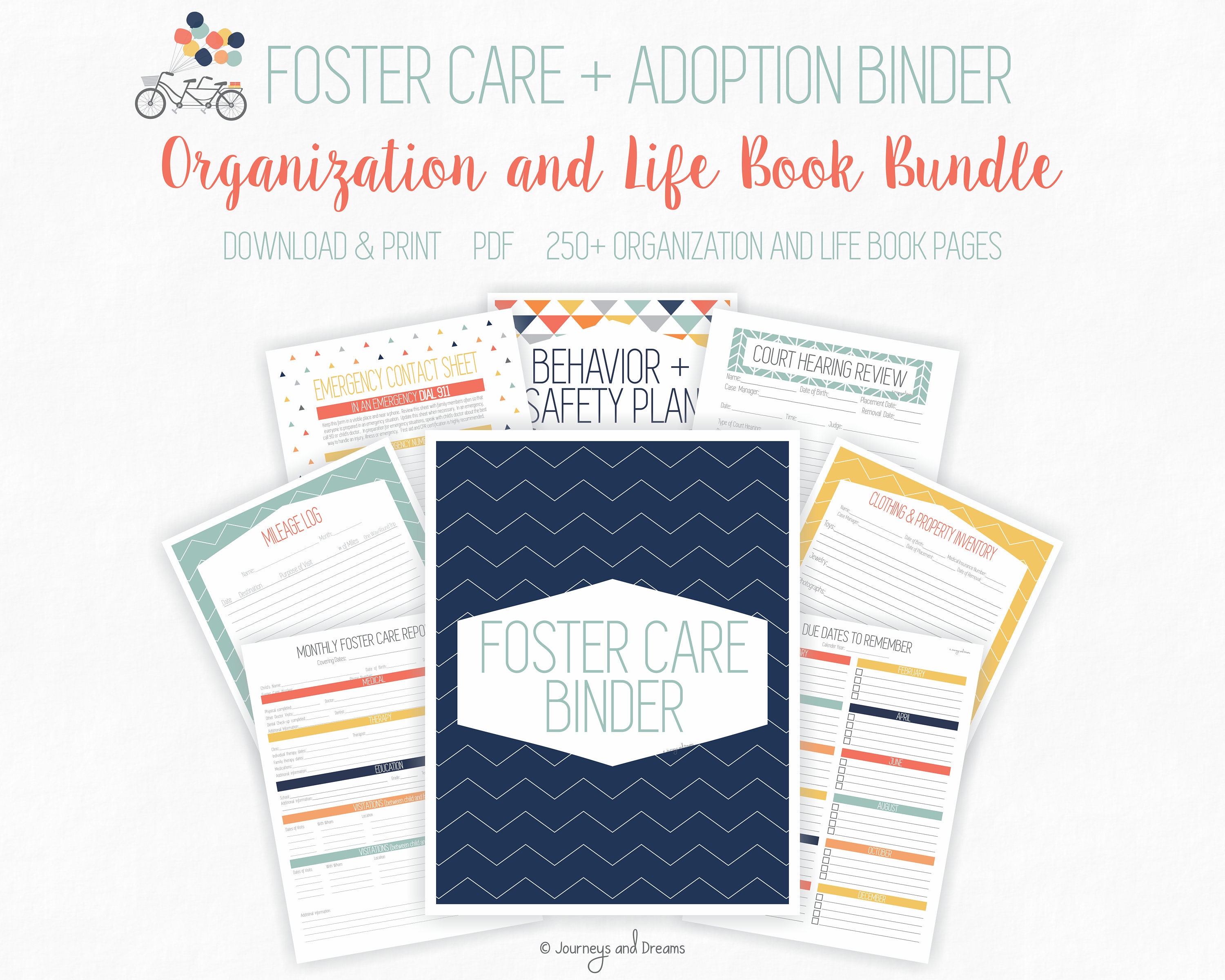 Foster Care / Adoption Bundle Binder . 250 Pages . 8.5 X 11 Etsy