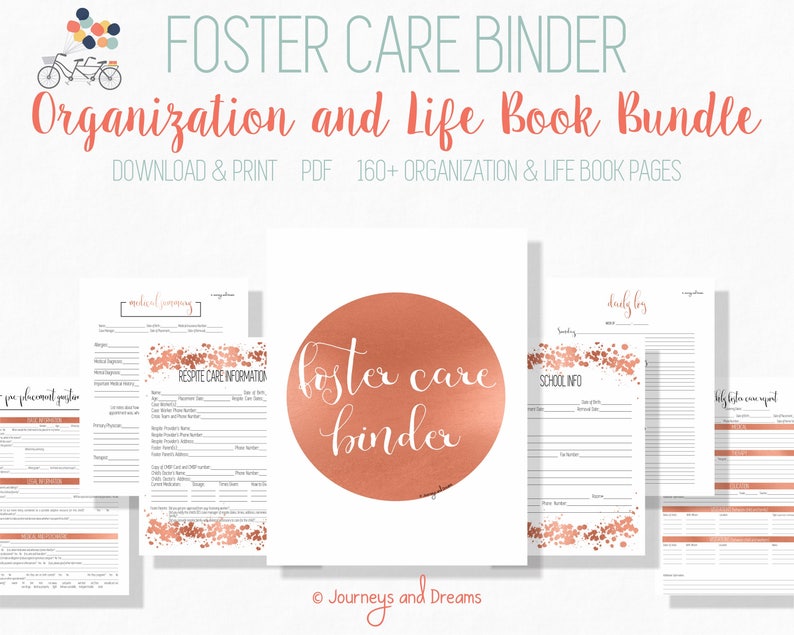 Foster Care Binder Bundle . 160+ Pages! . 8.5x11 . PRINTABLE . DIGITAL ...