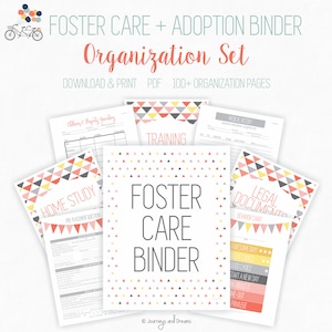 Foster Care / Adoption Organization Binder . 100+ Pages! . 8.5 X 11 in ...