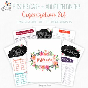 Foster Care / Adoption Organization Binder . 100+ Pages! . 8.5 X 11 in ...