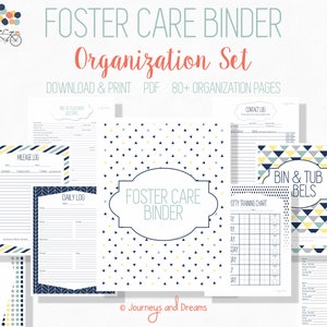 Foster Care / Adoption Organization Binder . 100+ Pages! . 8.5x11 ...