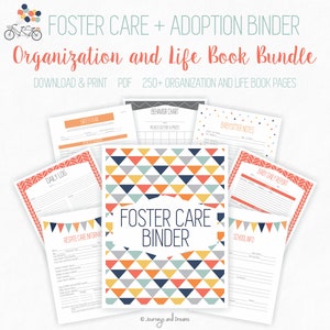Foster Care / Adoption Bundle Binder . 250+ Pages! .  8.5 x 11 in . Printable . DIGITAL DOWNLOAD . Original Party Series