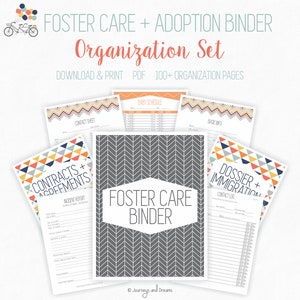 Foster Care / Adoption Organization Binder . 100+ Pages! . 8.5 X 11 in ...