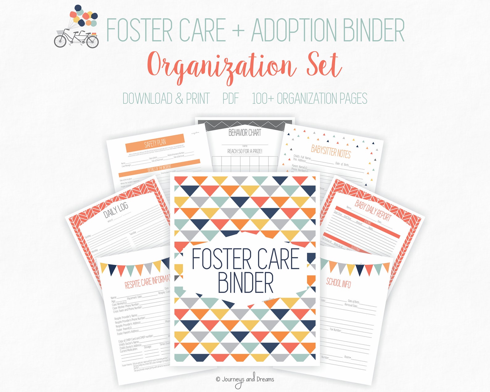 Foster Care / Adoption Organization Binder . 100+ Pages! . 8.5 X 11 in ...