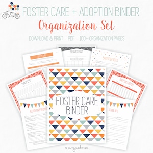 Foster Care / Adoption Organization Binder . 100+ Pages! .  8.5 x 11 in . Printable . DIGITAL DOWNLOAD . Original Party Series