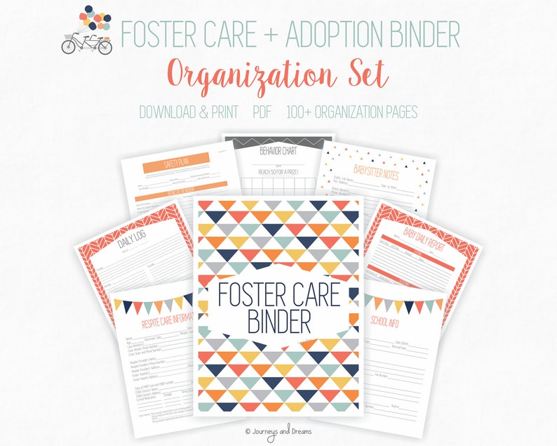 Foster Care / Adoption Organization Binder . 100+ Pages! . 8.5 X 11 in ...