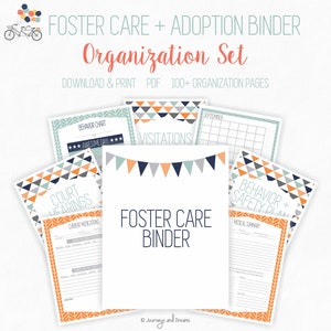 Foster Care / Adoption Organization Binder . 100+ Pages! . 8.5 X 11 in ...