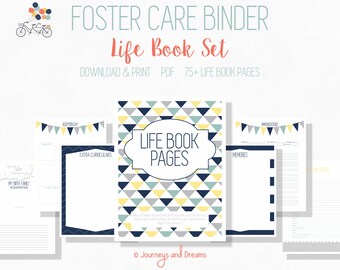 Foster Care / Adoption Life Book Binder . 160+ Pages! .  8.5x11 . Printable . DIGITAL DOWNLOAD . You Are My Sunshine Series