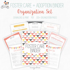 Foster Care / Adoption Organization Binder . 100+ Pages! . 8.5 X 11 in ...