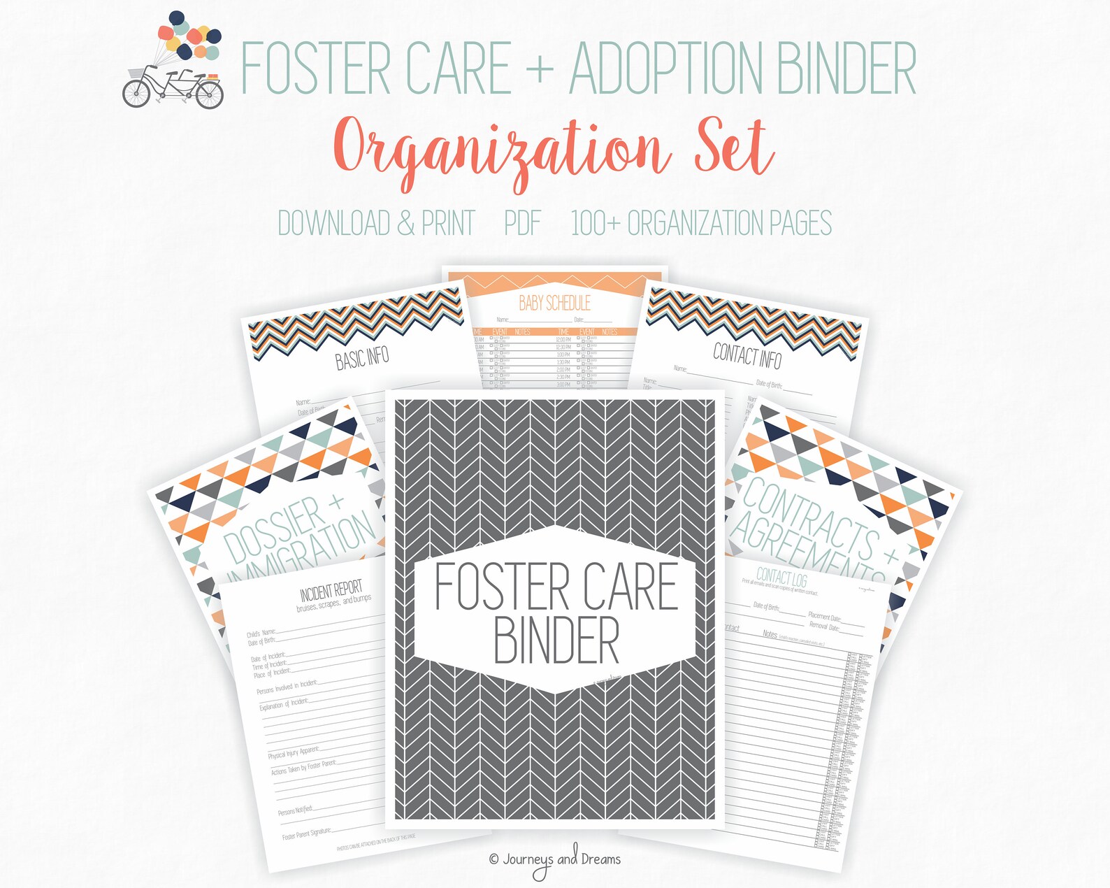 Foster Care / Adoption Organization Binder . 100+ Pages! . 8.5 X 11 in ...