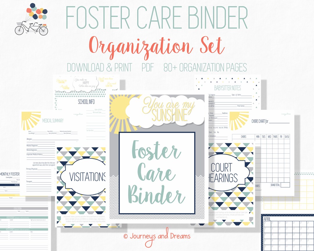 Foster Care / Adoption Organization Binder . 100+ Pages! . 8.5x11 ...