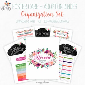 Foster Care / Adoption Organization Binder . 100+ Pages! . 8.5 X 11 in ...