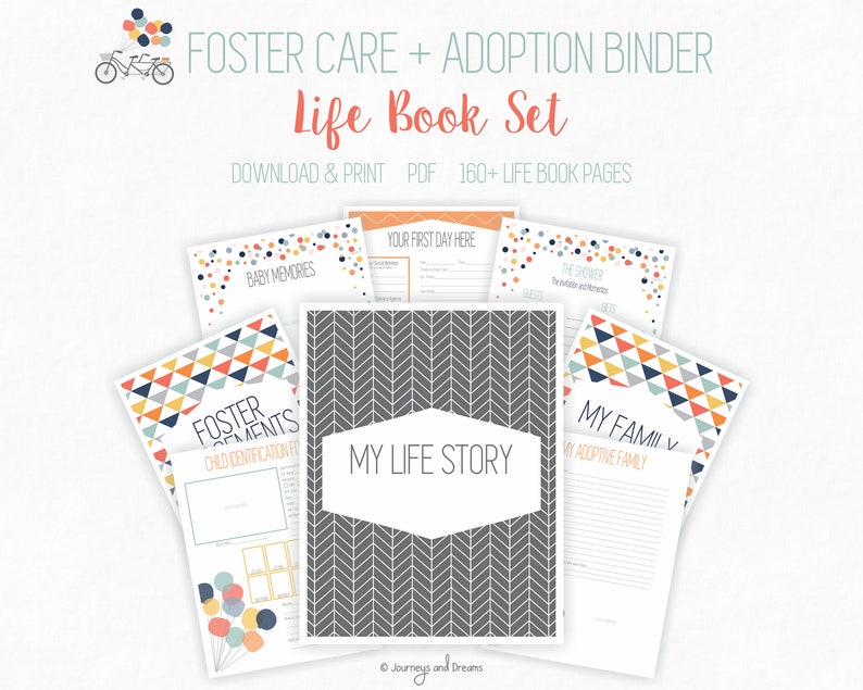 Foster Care / Adoption Life Book Binder . 160 Pages . 8.5 X Etsy
